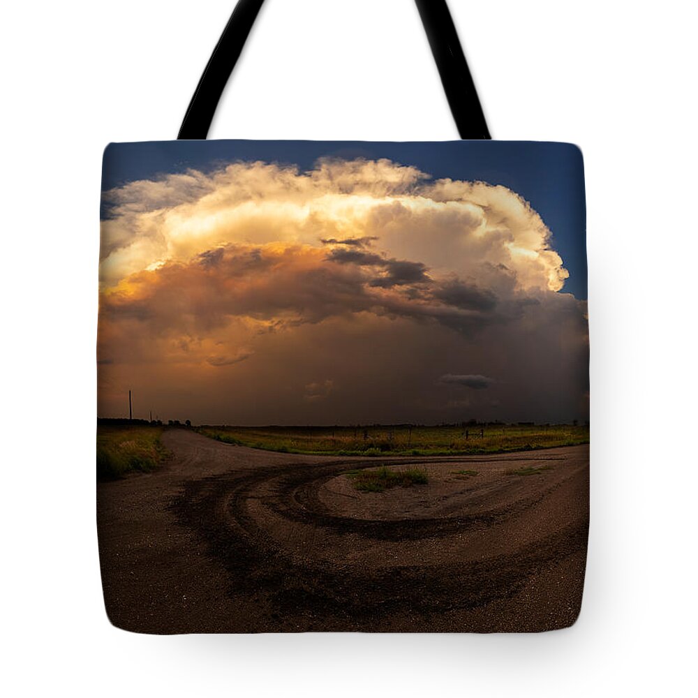 Severe Thunderstorm Tote Bag featuring the photograph Turn Around by Aaron J Groen