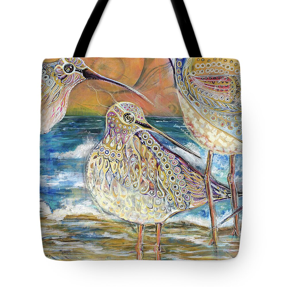  Tote Bag featuring the painting Turning of the Tides by Leela Payne