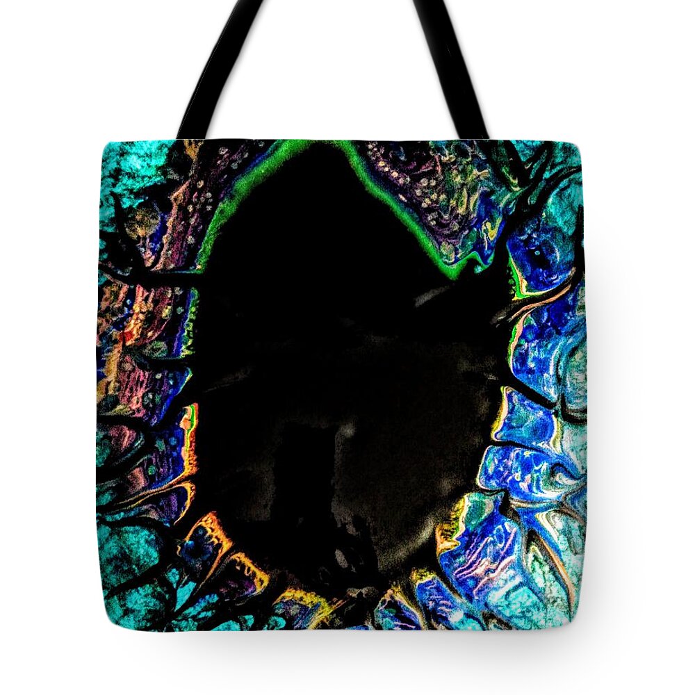 Turquoise Tote Bag featuring the painting Turquoise Touch by Anna Adams