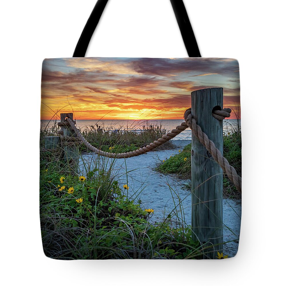 Turtle Beach Tote Bag featuring the photograph Turtle Beach Sunset by Michael Smith