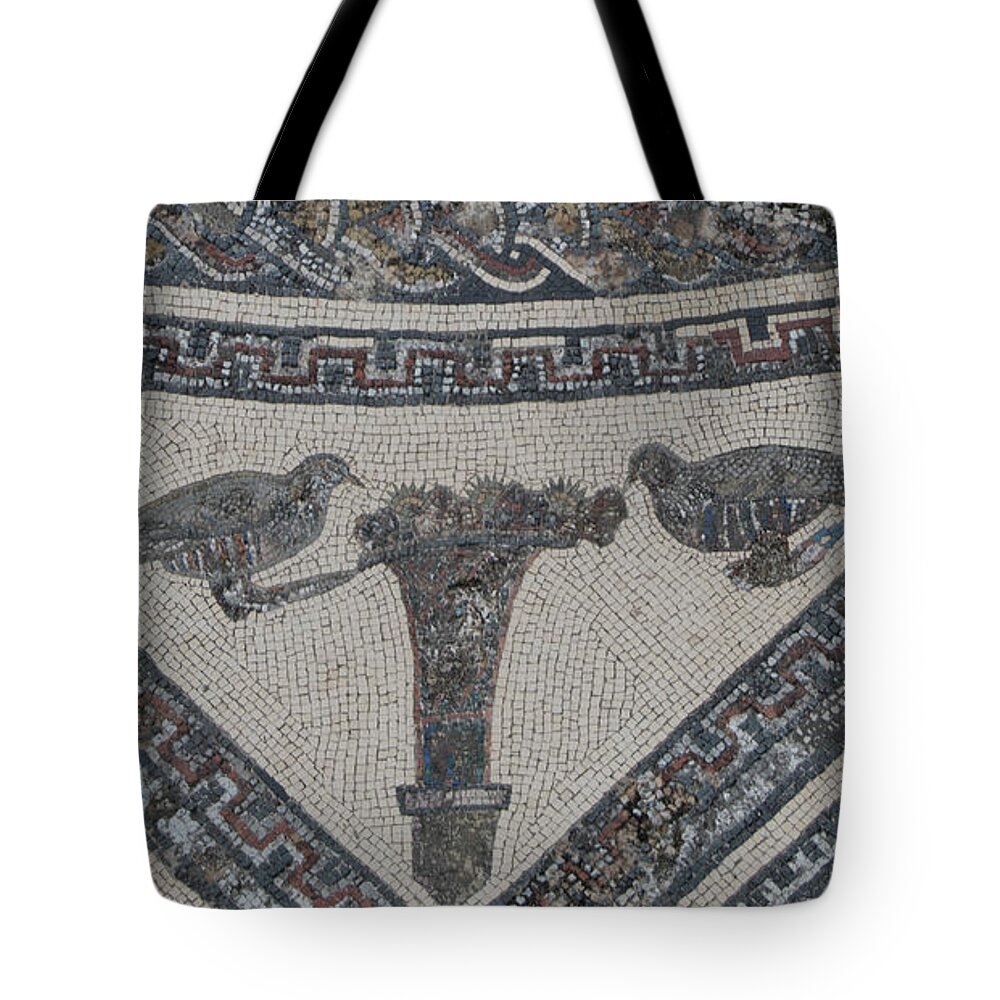 Roman Mosaics Tote Bag featuring the photograph Turtle Doves by Edward Shmunes