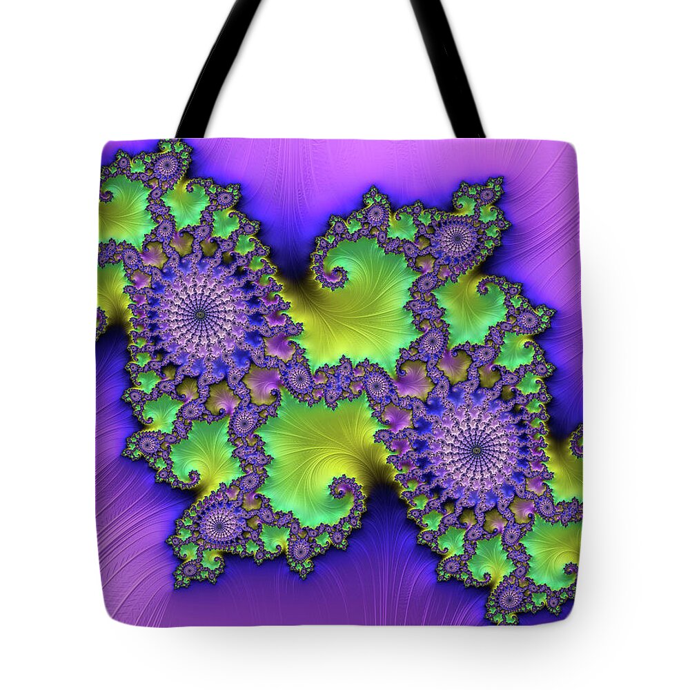 Abstract Tote Bag featuring the digital art Turtle Island by Manpreet Sokhi