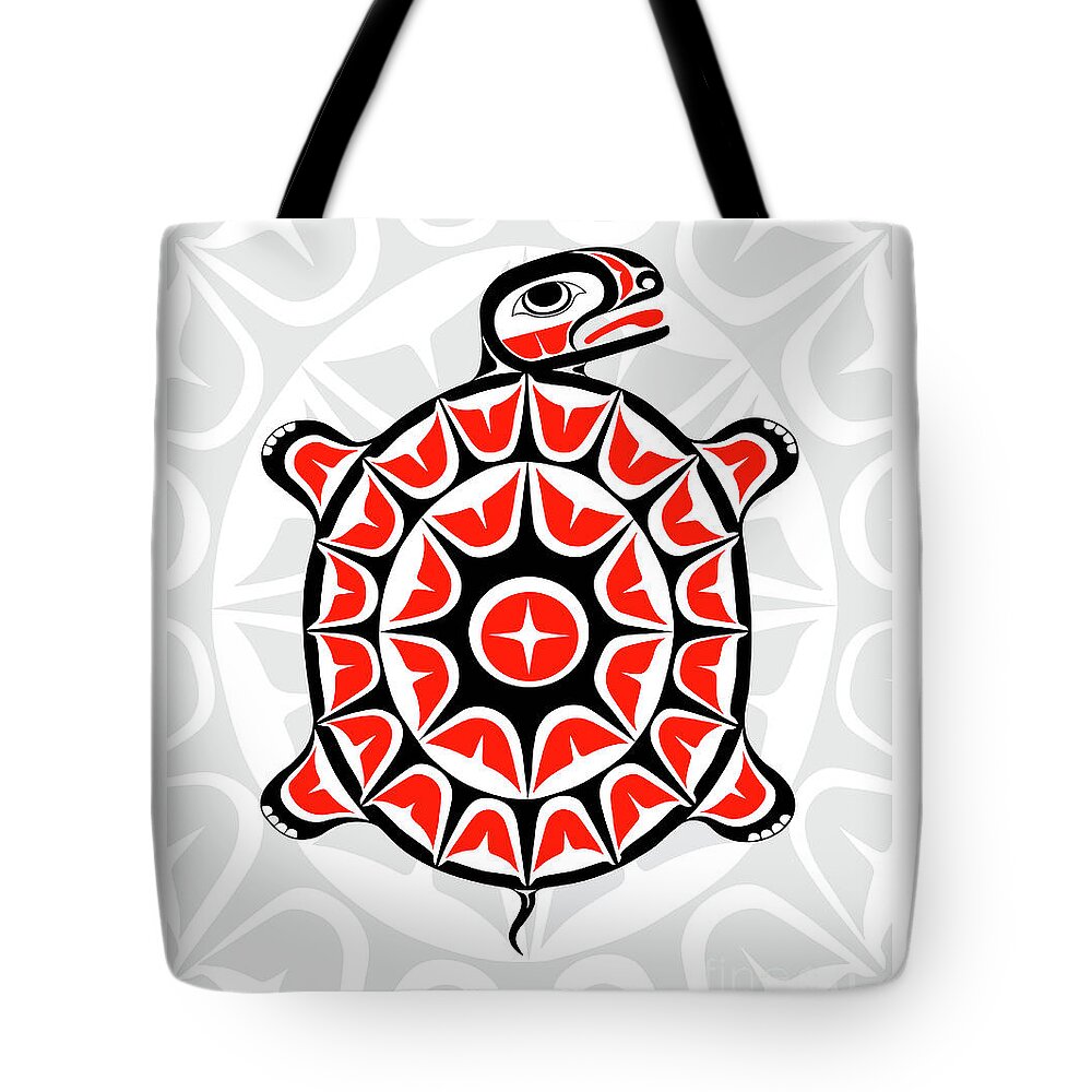 Aboriginal Tote Bag featuring the digital art Turtle by Lon French