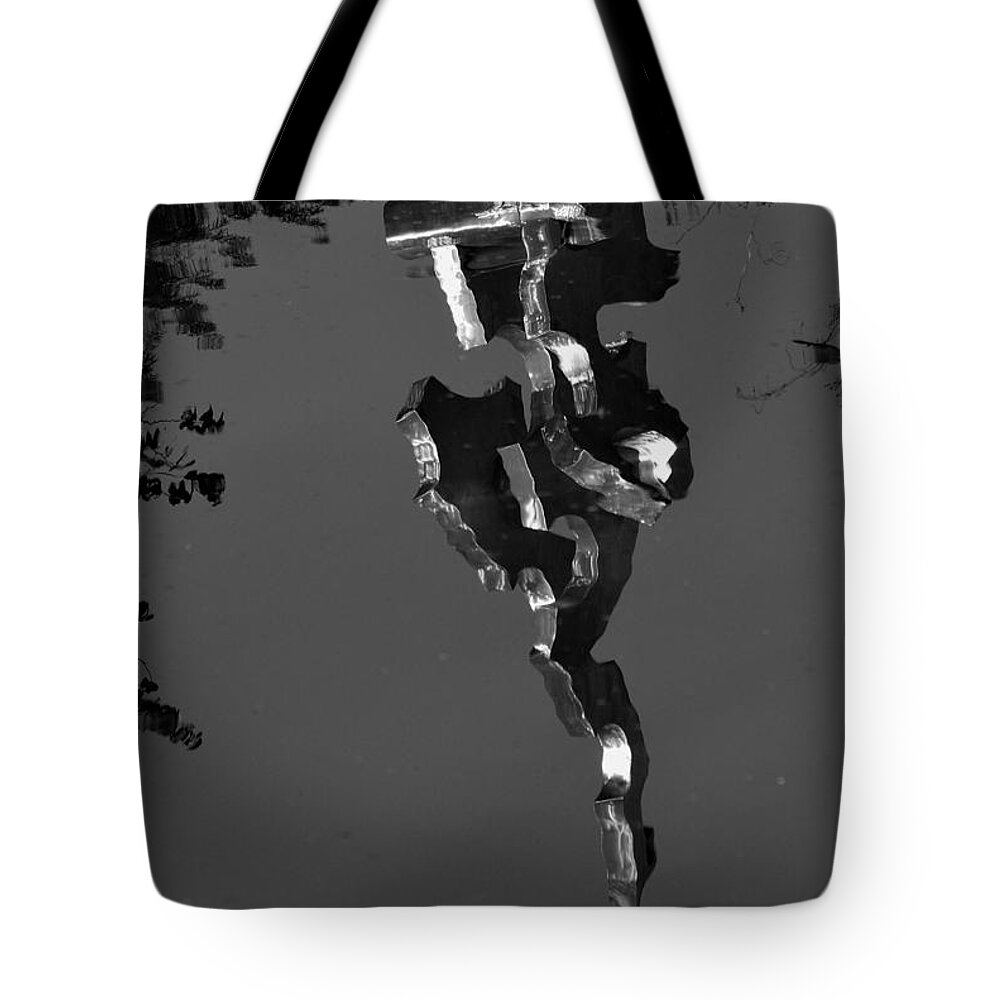 Tuscawilla Park Instillation Sculpture Tote Bag featuring the photograph Tuscawilla Park Instillation Sculpture by Warren Thompson
