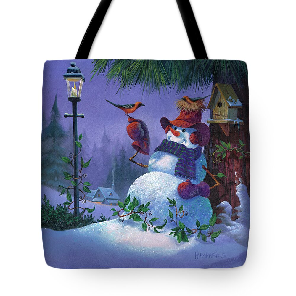 Michael Humphries Tote Bag featuring the painting Tweet Dreams by Michael Humphries