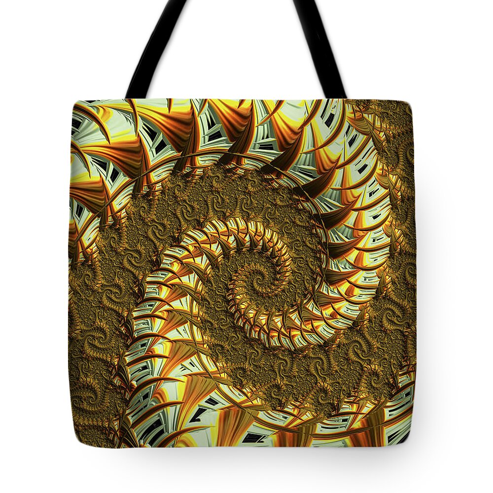 Abstract Tote Bag featuring the digital art Twisted Tails by Manpreet Sokhi