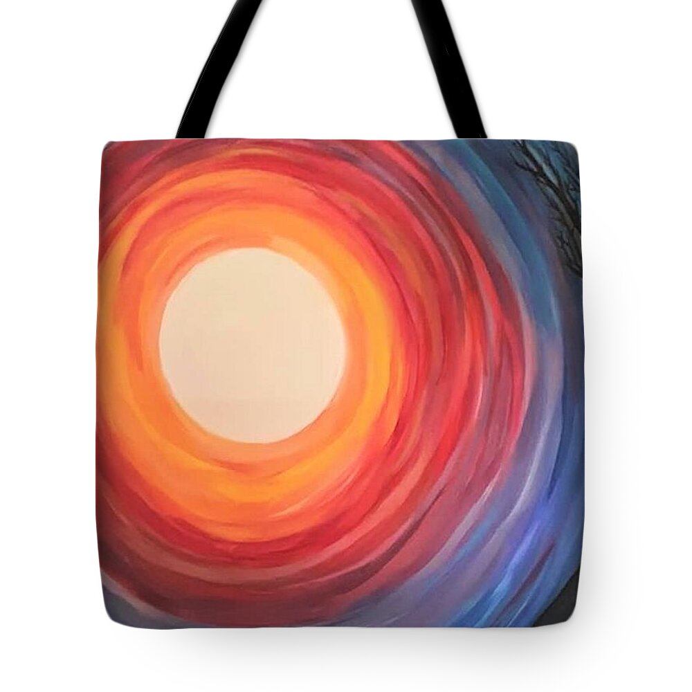 Tree Tote Bag featuring the painting Twisted Tree by April Reilly