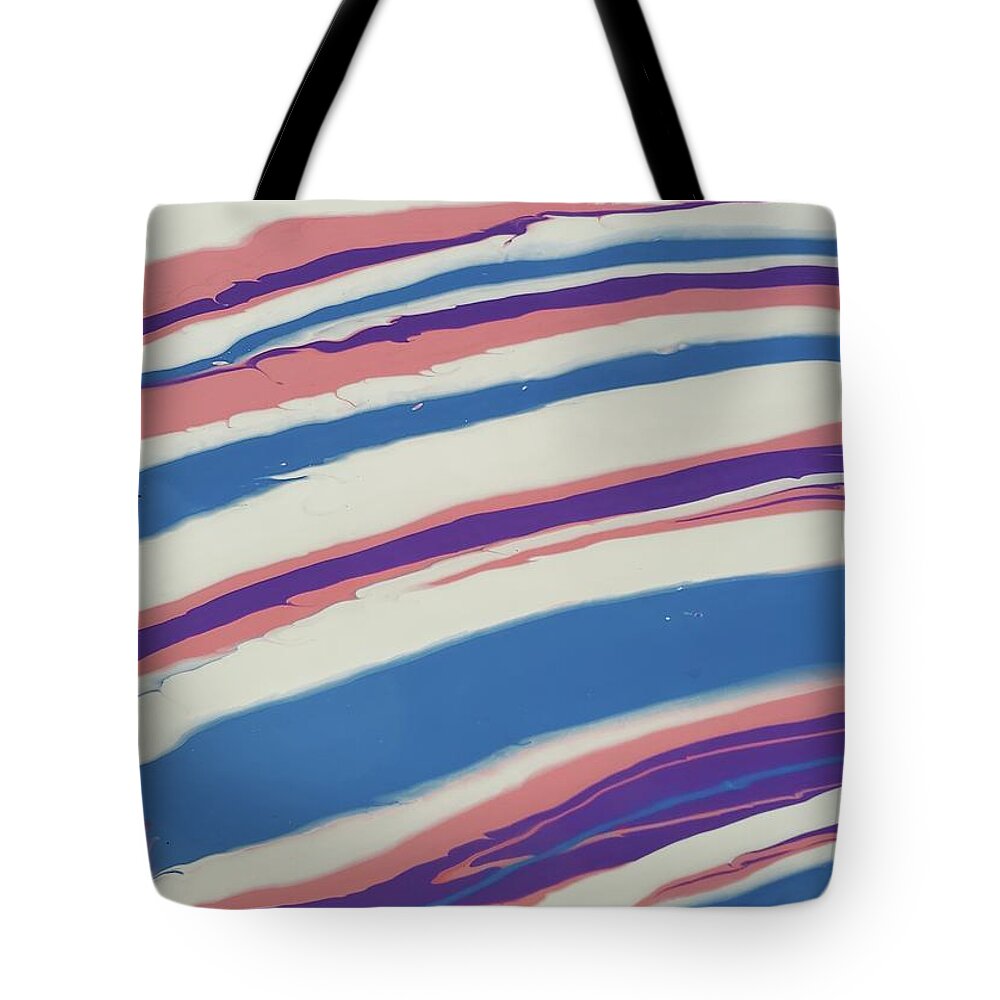 Twists Tote Bag featuring the painting Twisty Pop Pour by Ashontay Simms