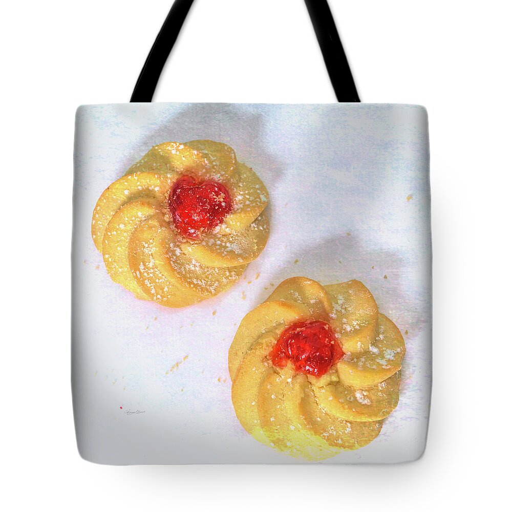 Two Cookies Tote Bag featuring the photograph Two Cookies by Sharon Popek