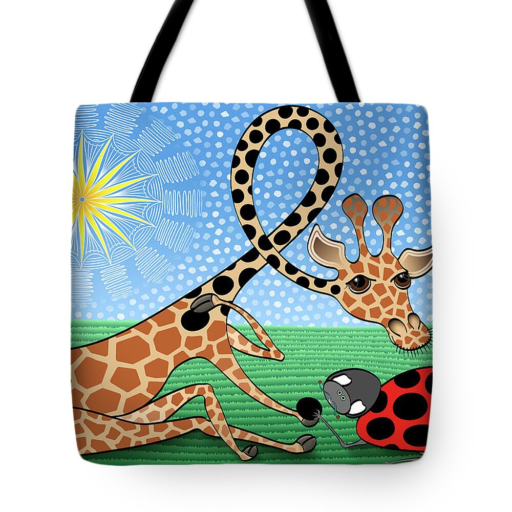 Enlightened Animals Tote Bag featuring the digital art Two For You And One For Me by Becky Titus