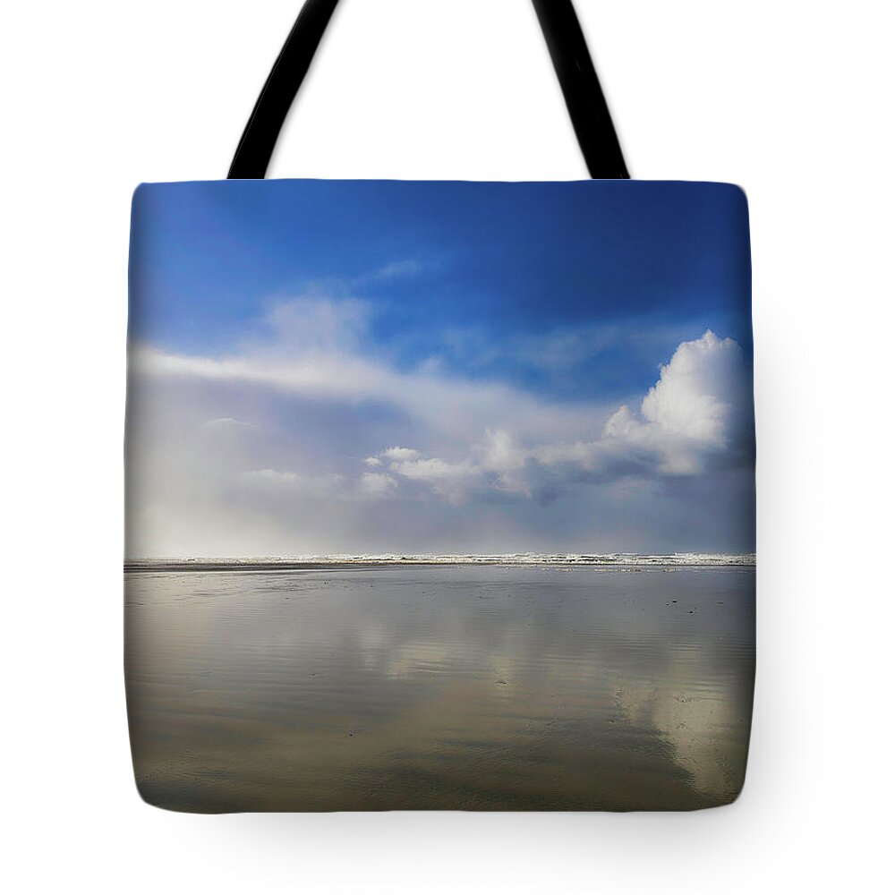Tofino Tote Bag featuring the photograph Two Views Of Comber's Beach by Allan Van Gasbeck