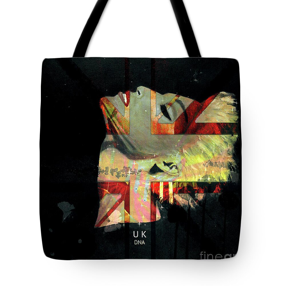Fine-art Tote Bag featuring the painting U K - D N A - 23 by Catalina Walker