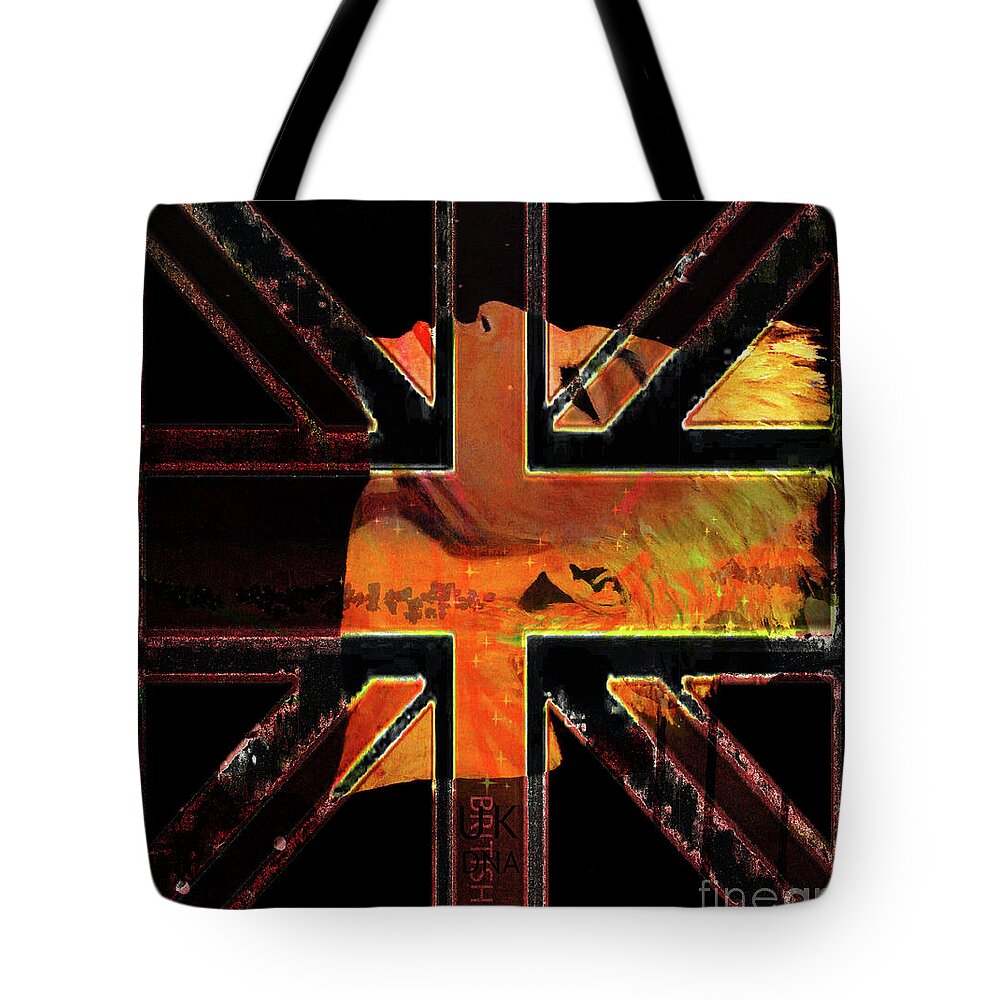Fine-art Tote Bag featuring the painting U K - D N A - 9  by Catalina Walker
