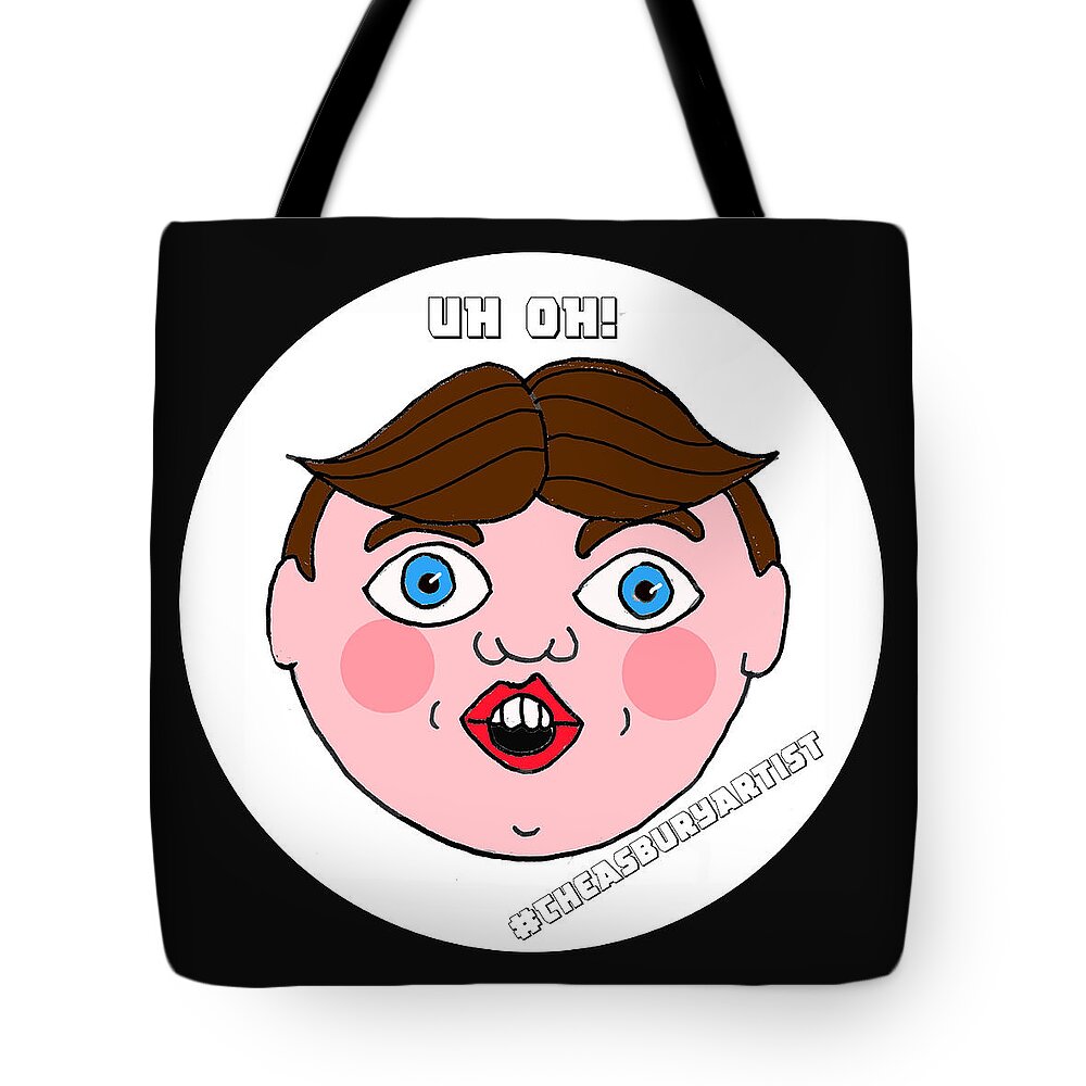 Tillie Tote Bag featuring the painting Uh Oh by Patricia Arroyo