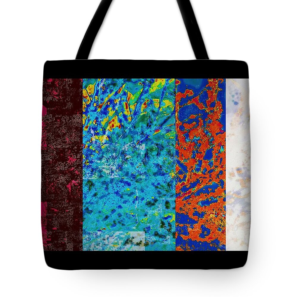 Abstract Tote Bag featuring the digital art Unanticipated Transition by Andy Rhodes