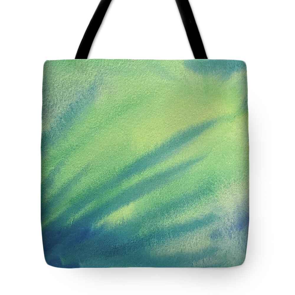 Abstract Tote Bag featuring the painting Under Sea Abstract by Lisa Neuman