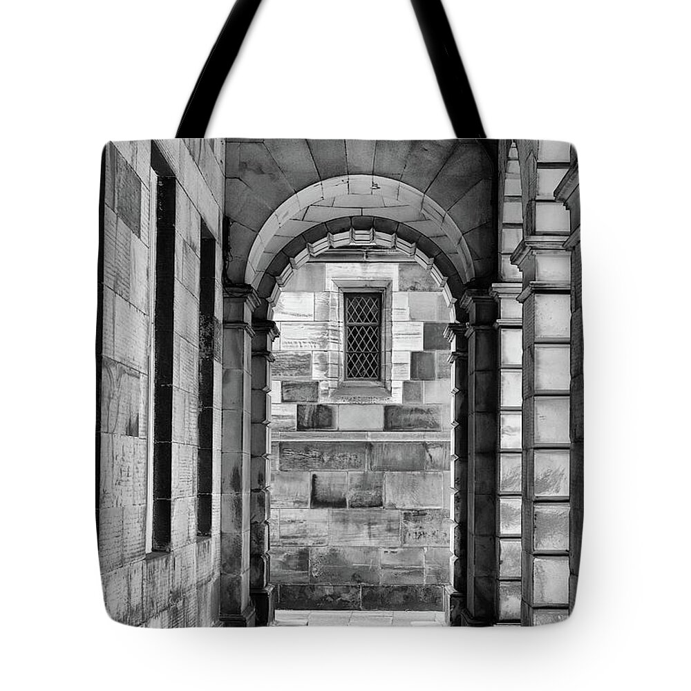 Edinburgh Tote Bag featuring the photograph Under the Arches - Parliament Square, Edinburgh by Yvonne Johnstone
