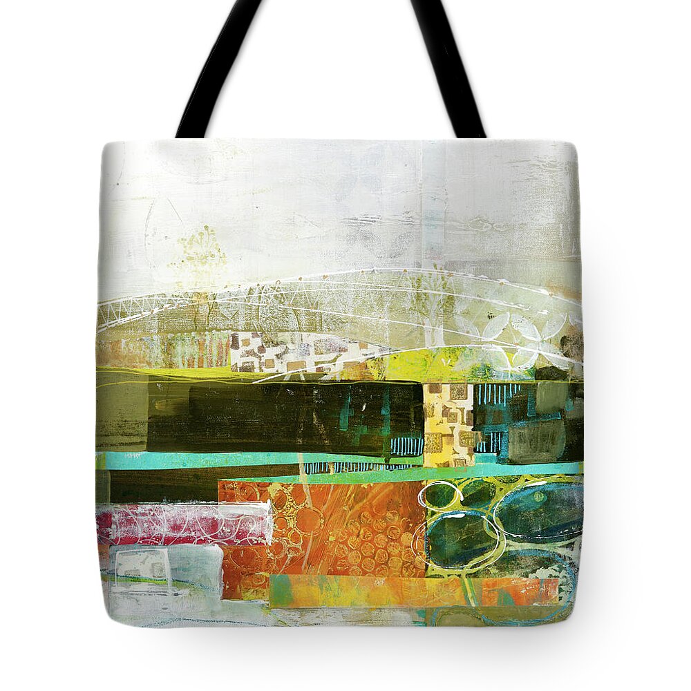  Tote Bag featuring the mixed media Under The Denmark Bridge by Julie Tibus