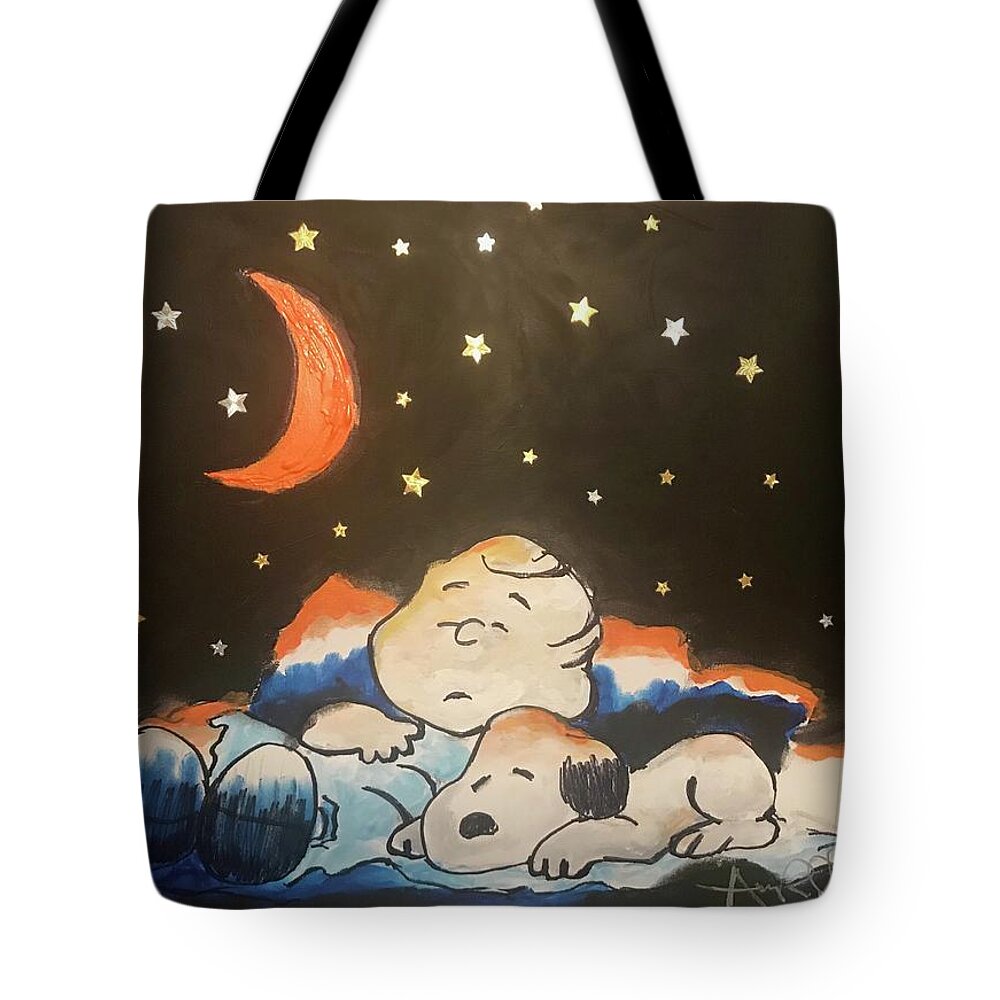  Tote Bag featuring the painting Under the Stars by Angie ONeal