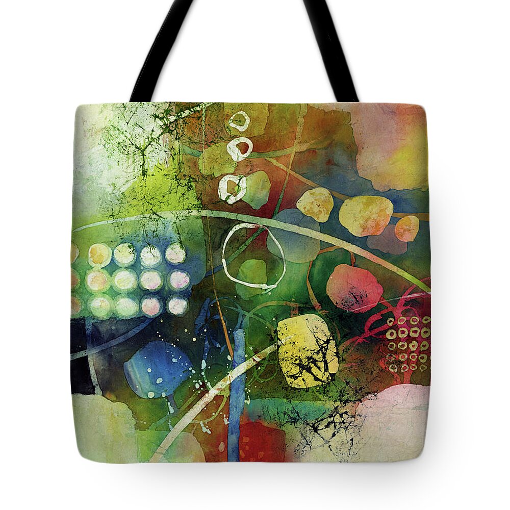 Abstract Tote Bag featuring the painting Under the Surface 3 by Hailey E Herrera