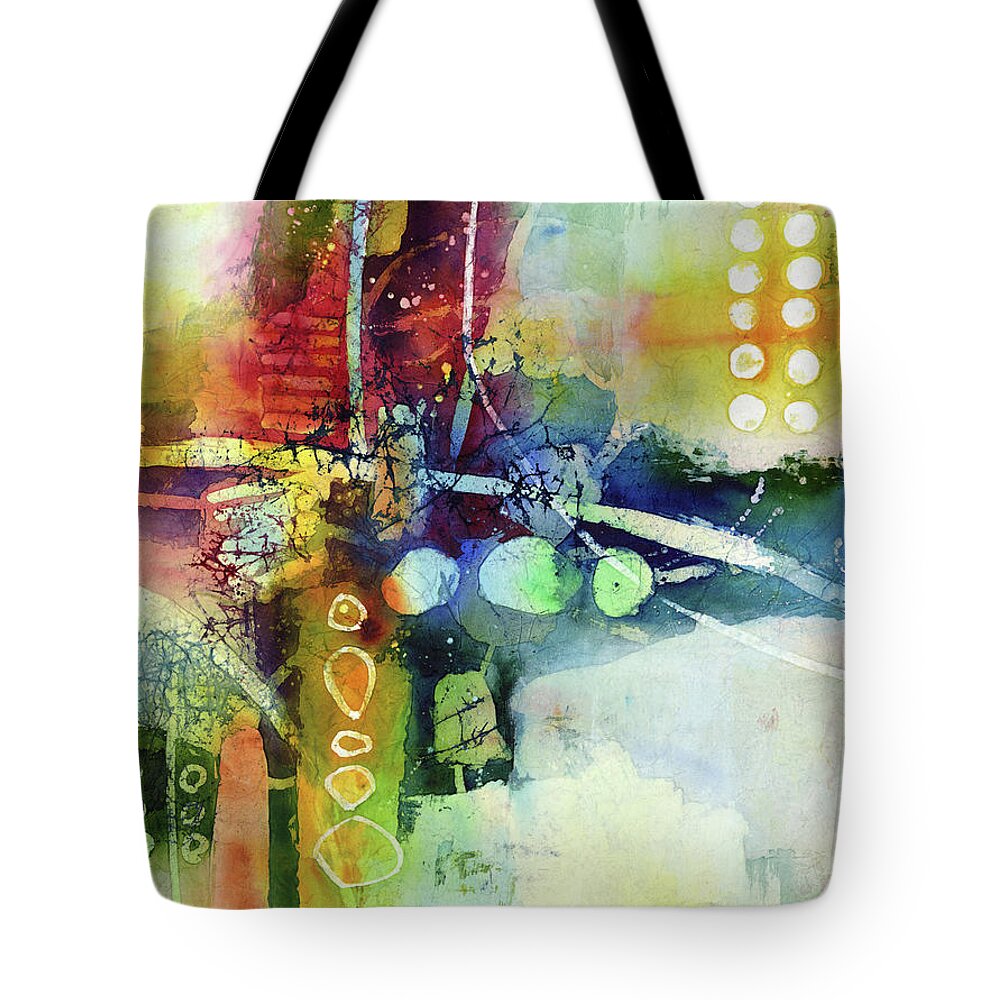 Abstract Tote Bag featuring the painting Under the Surface by Hailey E Herrera