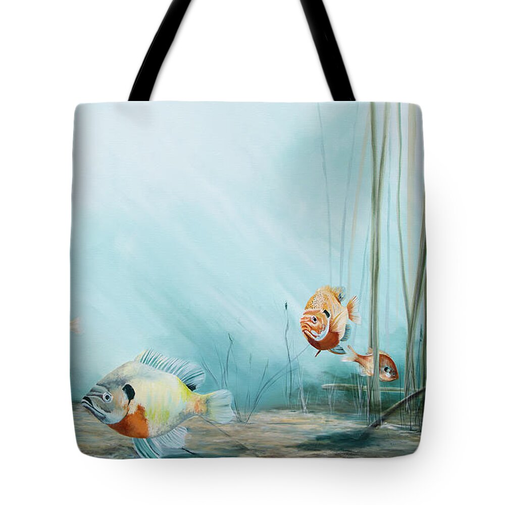Fish Tote Bag featuring the painting Breem by Katrina Nixon