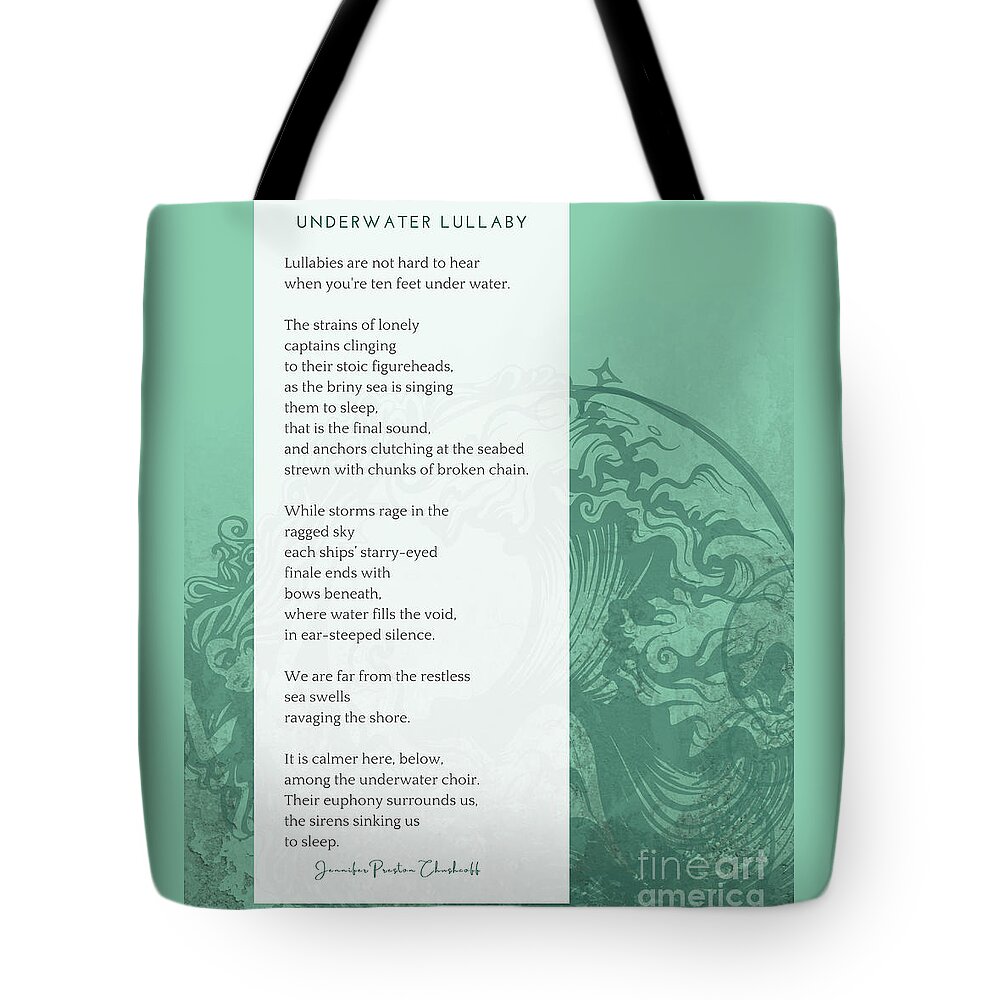Underwater Lullaby Tote Bag featuring the digital art Underwater Lullaby by Jennifer Preston