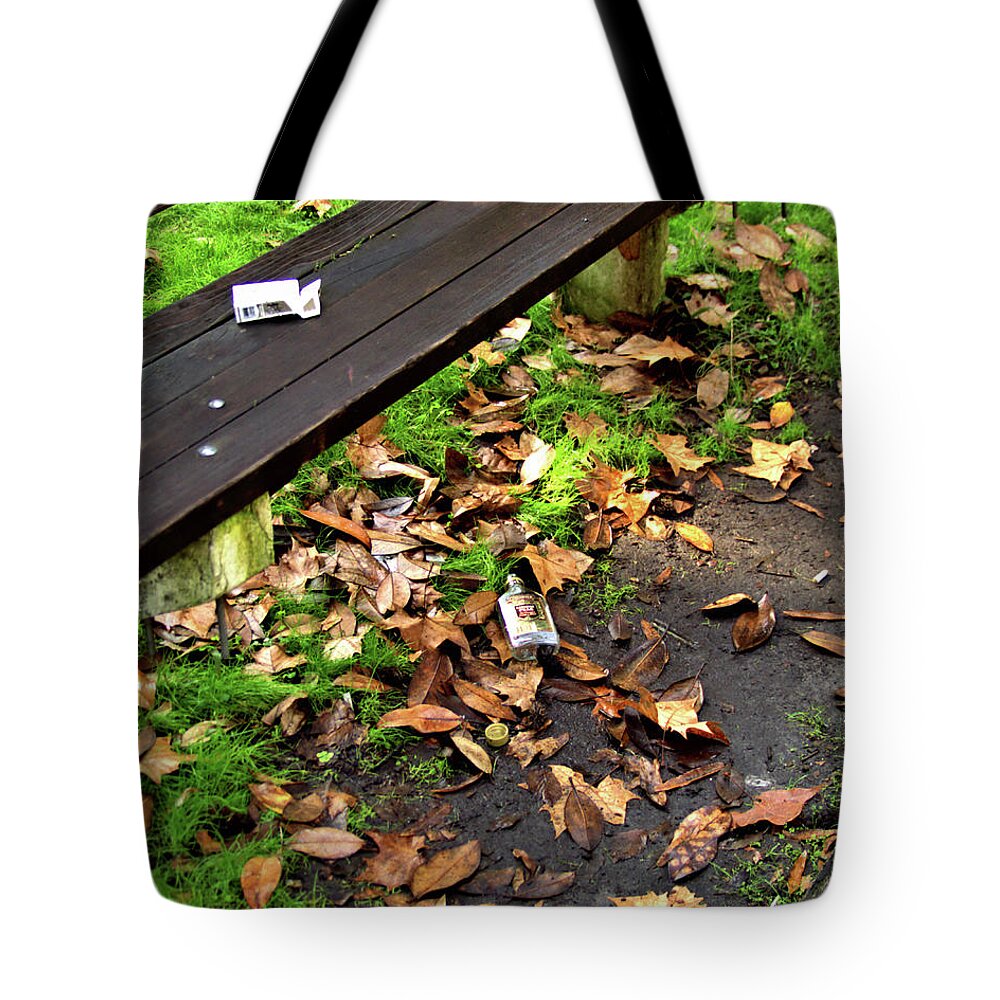 Forsyth Park Tote Bag featuring the photograph Unfortunate Litter by Theresa Fairchild