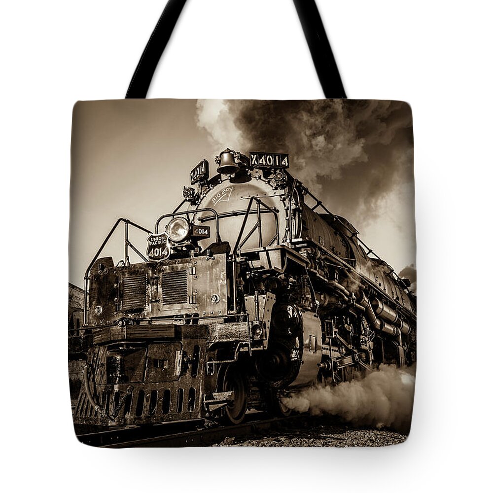 Train Tote Bag featuring the photograph Union Pacific 4014 Big Boy by David Morefield