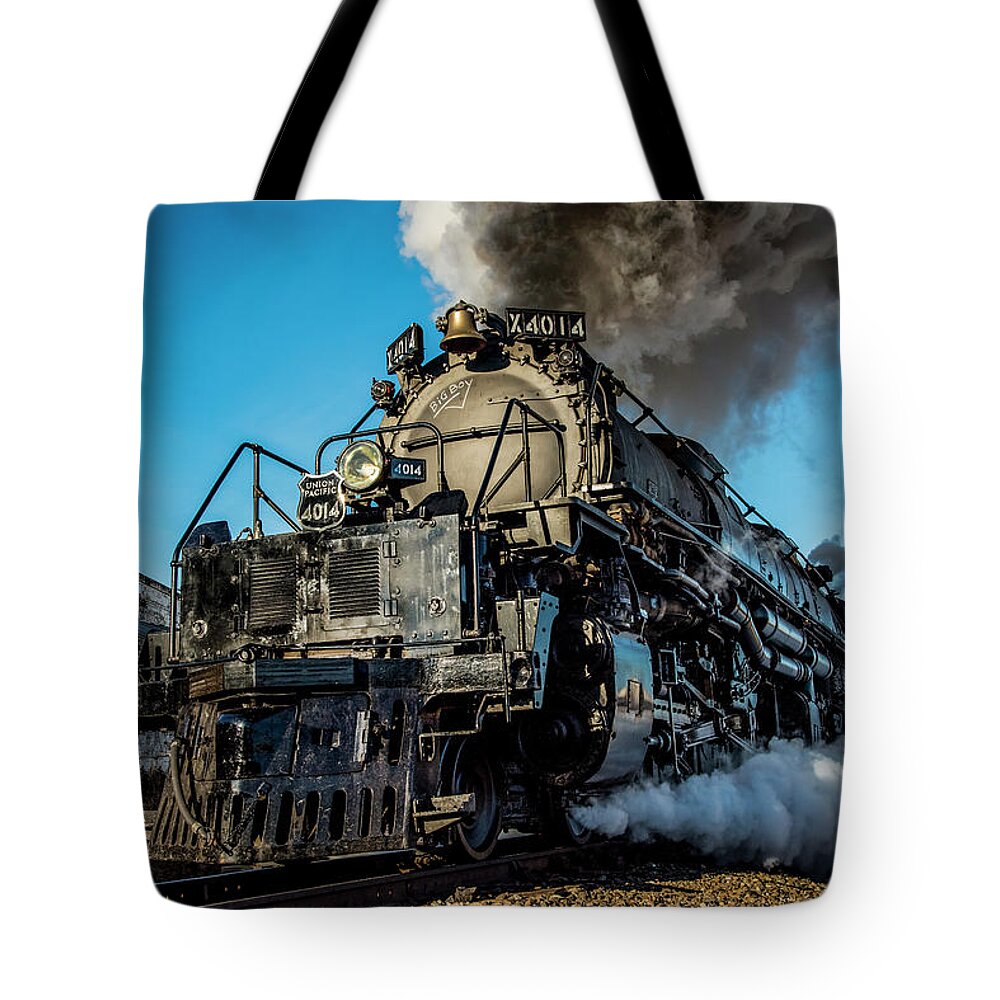 Train Tote Bag featuring the photograph Union Pacific 4014 Big Boy in Color by David Morefield