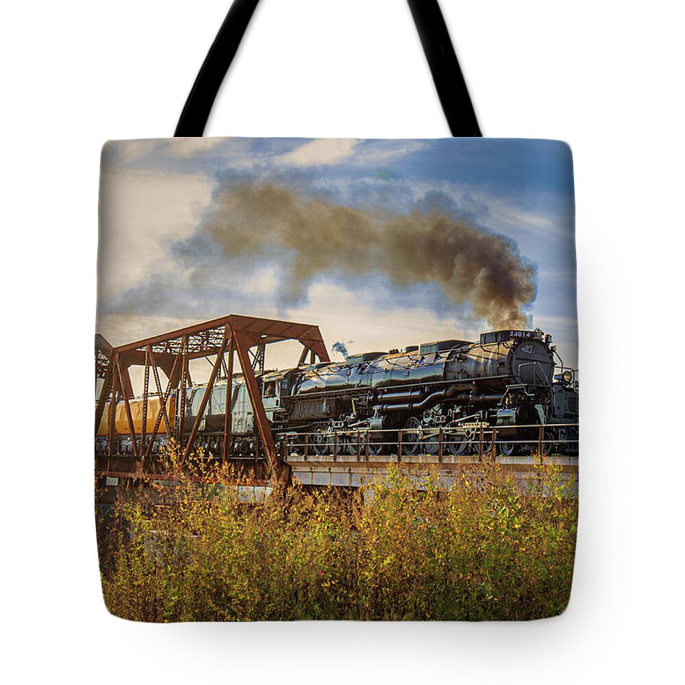 2019 Tote Bag featuring the photograph Union Pacific Big Boy 4014 Locomotive by Tim Stanley