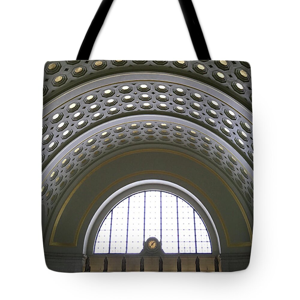 Photograph Tote Bag featuring the photograph union station 137PM by Richard Wetterauer