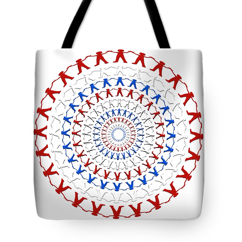 United We Stand Tote Bag featuring the digital art United We Stand by John Haldane