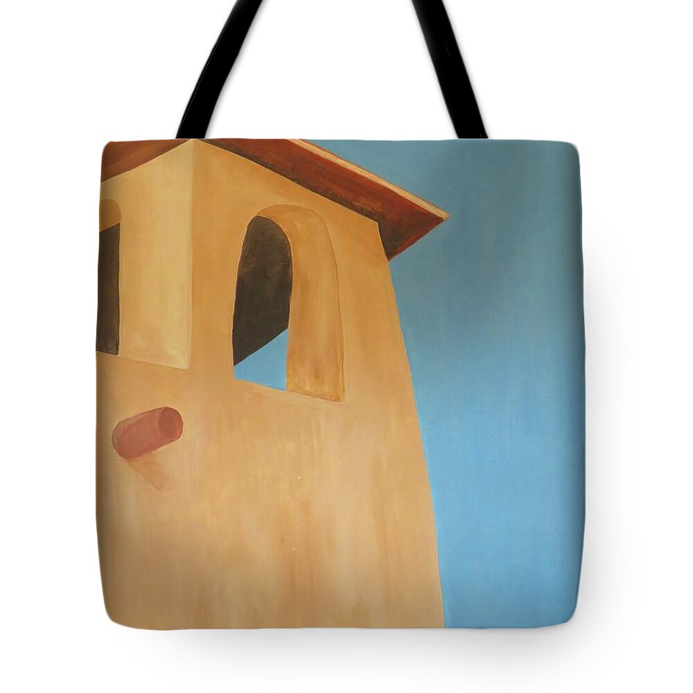 Southwest Tote Bag featuring the painting Unknown Church by Ted Clifton
