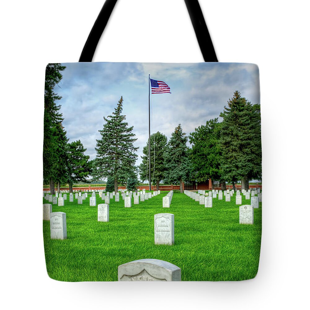 Flag Tote Bag featuring the photograph Unknown Soldier, Fort McPherson by Jeff White