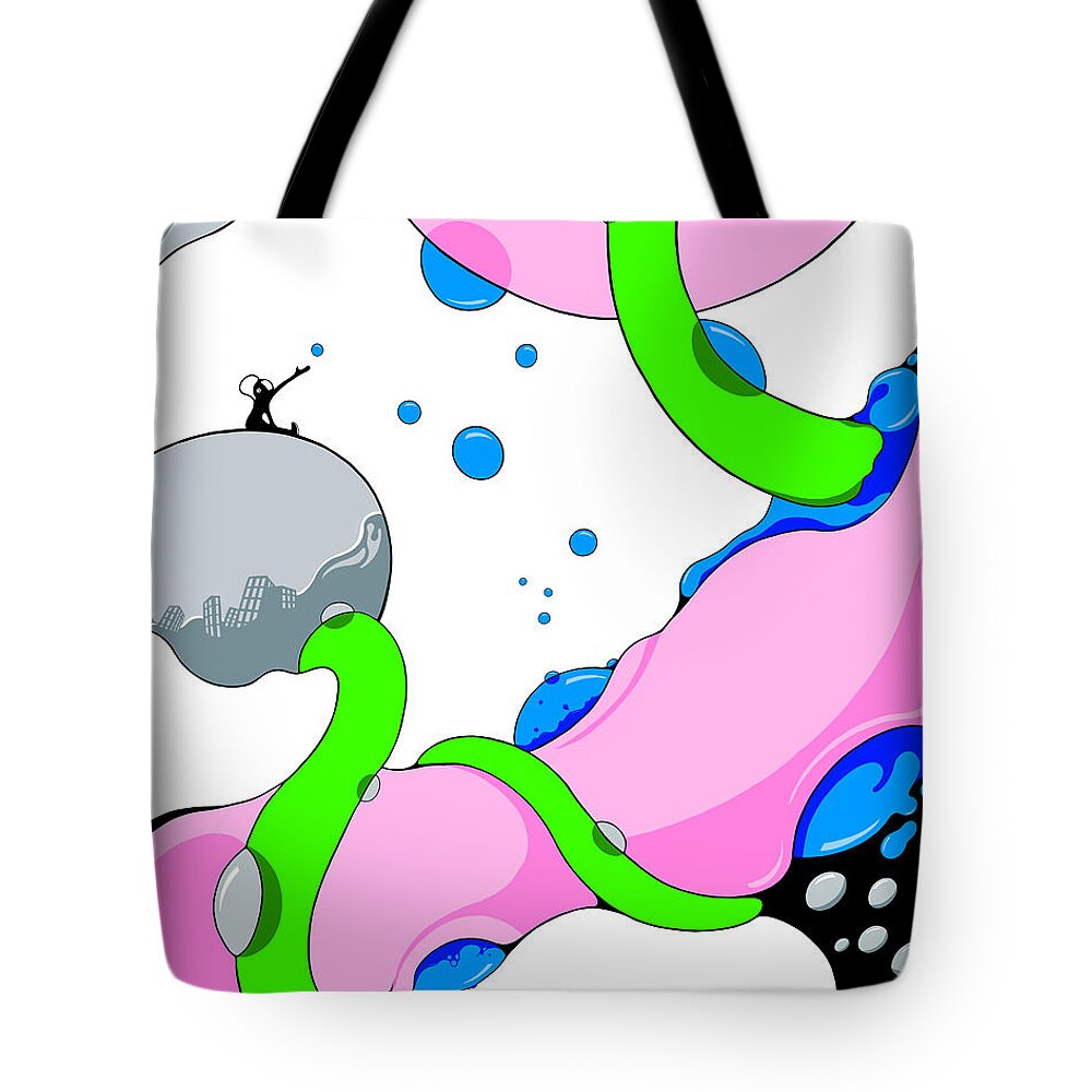 Vine Tote Bag featuring the digital art Unnatural Selection by Craig Tilley