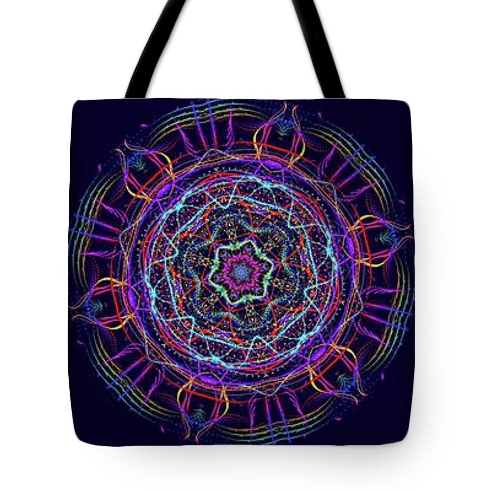 Round Tote Bag featuring the photograph Unraveling Rainbow Triptych by Judy Kennedy