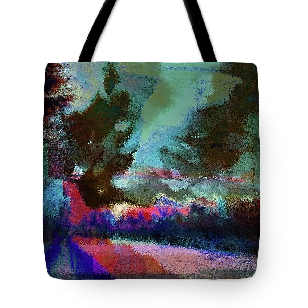 Semi-abstract Tote Bag featuring the photograph Unreal Colorful Landscape by Itsonlythemoon -