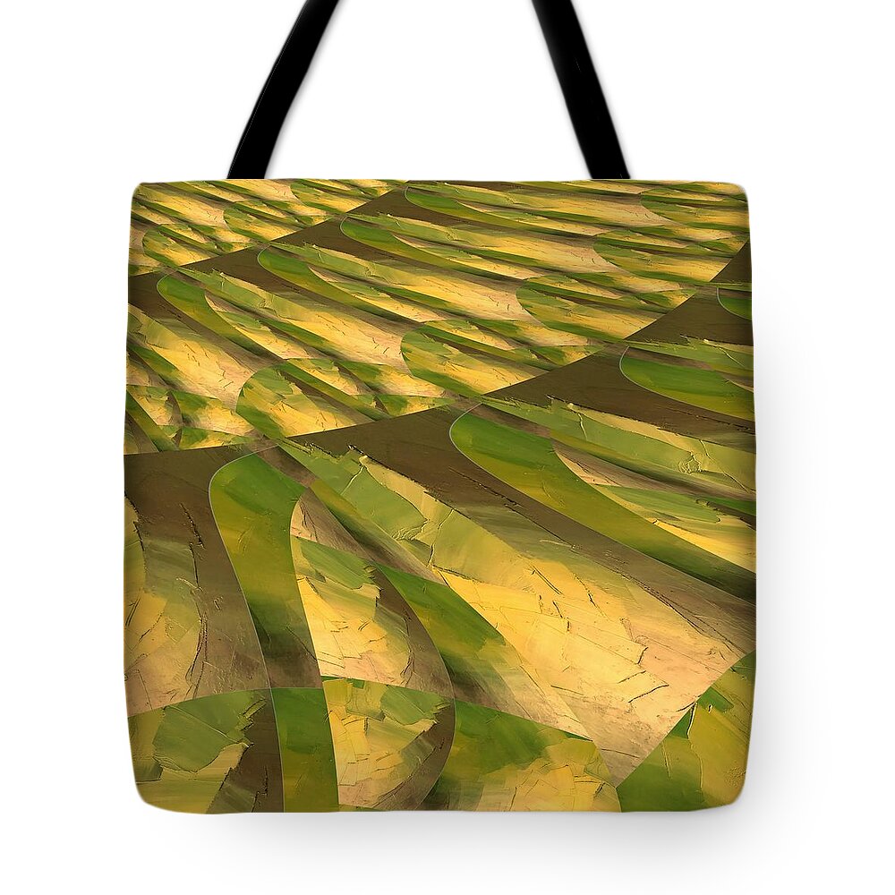 Oifii Tote Bag featuring the digital art Unshuffled Precious Geometry by Stephane Poirier