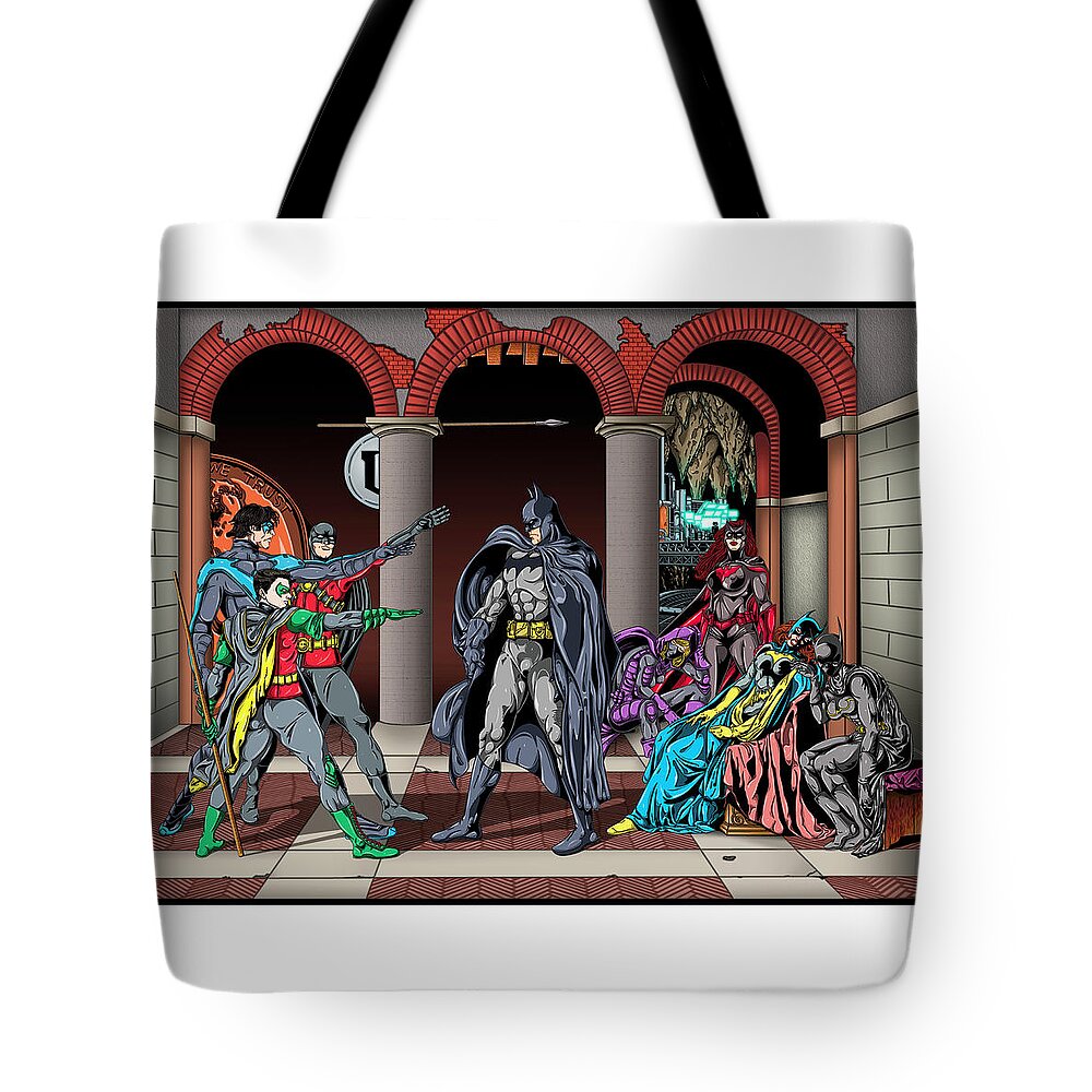 Illustration Tote Bag featuring the digital art Untitled #4 from the New Gods Series by Christopher W Weeks