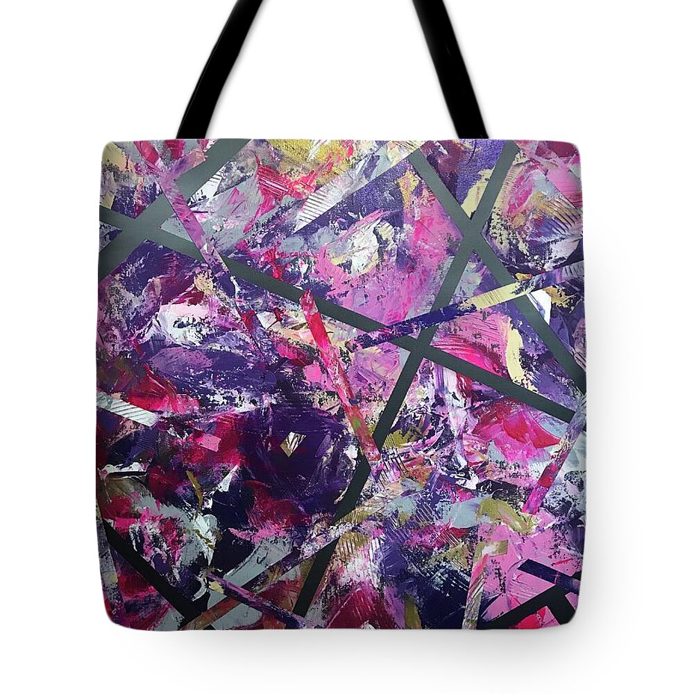 #acrylicpainting #abstractexpressionism #juliusdewitthannah Tote Bag featuring the painting Untitled #5 by Julius Hannah