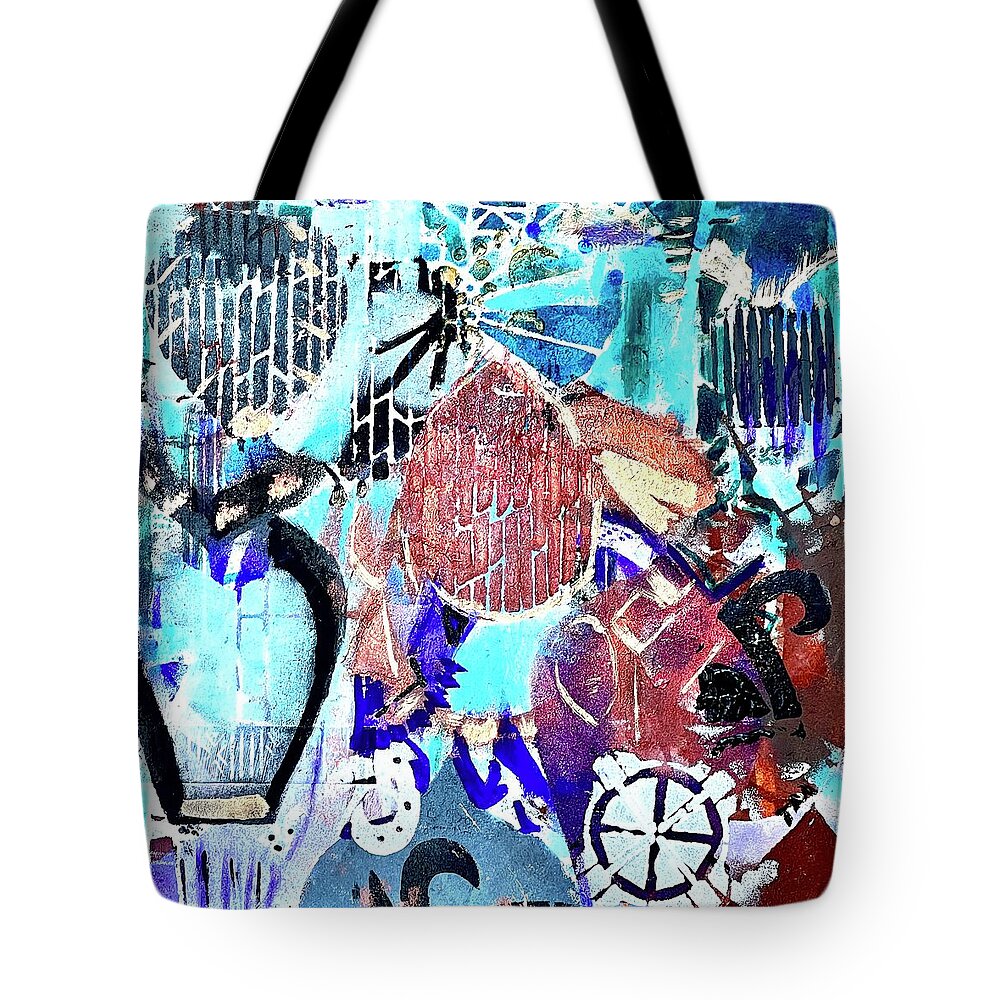 Square Painting Tote Bag featuring the painting Museum Quilt by Tommy McDonell