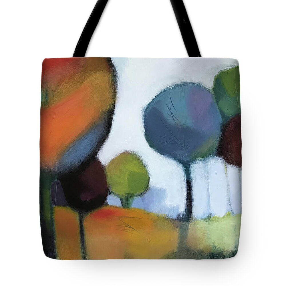 Landscape Tote Bag featuring the painting Untitled III by Farhan Abouassali