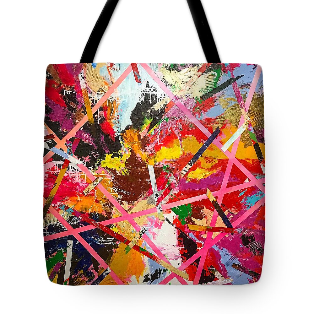 #abstractexpressionism #acrylicpainting #juliusdewitthannah # Tote Bag featuring the painting Untitled by Julius Hannah
