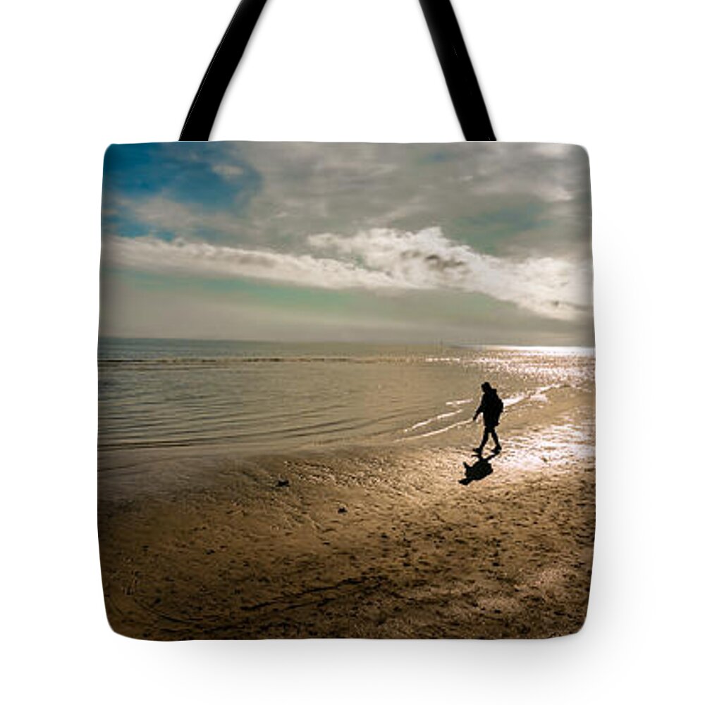 Sea Tote Bag featuring the photograph Unusual winter seascape by The P