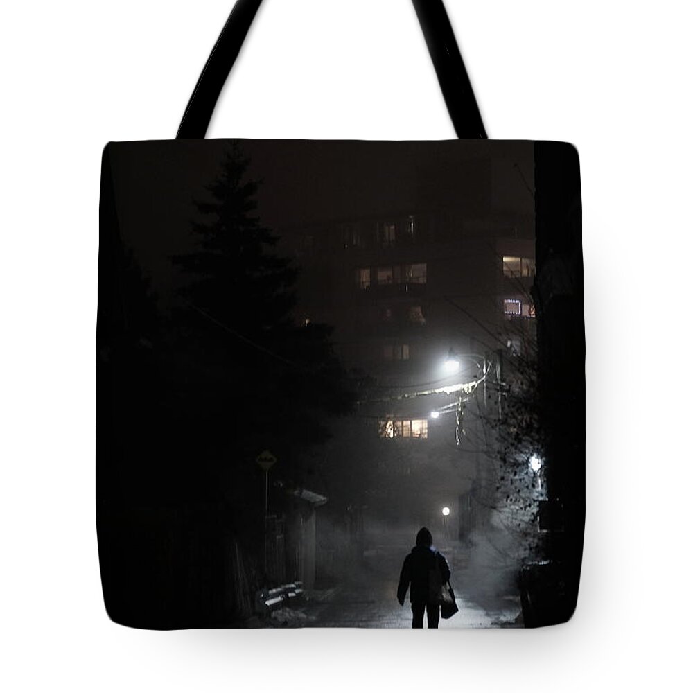 Urban Tote Bag featuring the photograph Up The Alley by Kreddible Trout