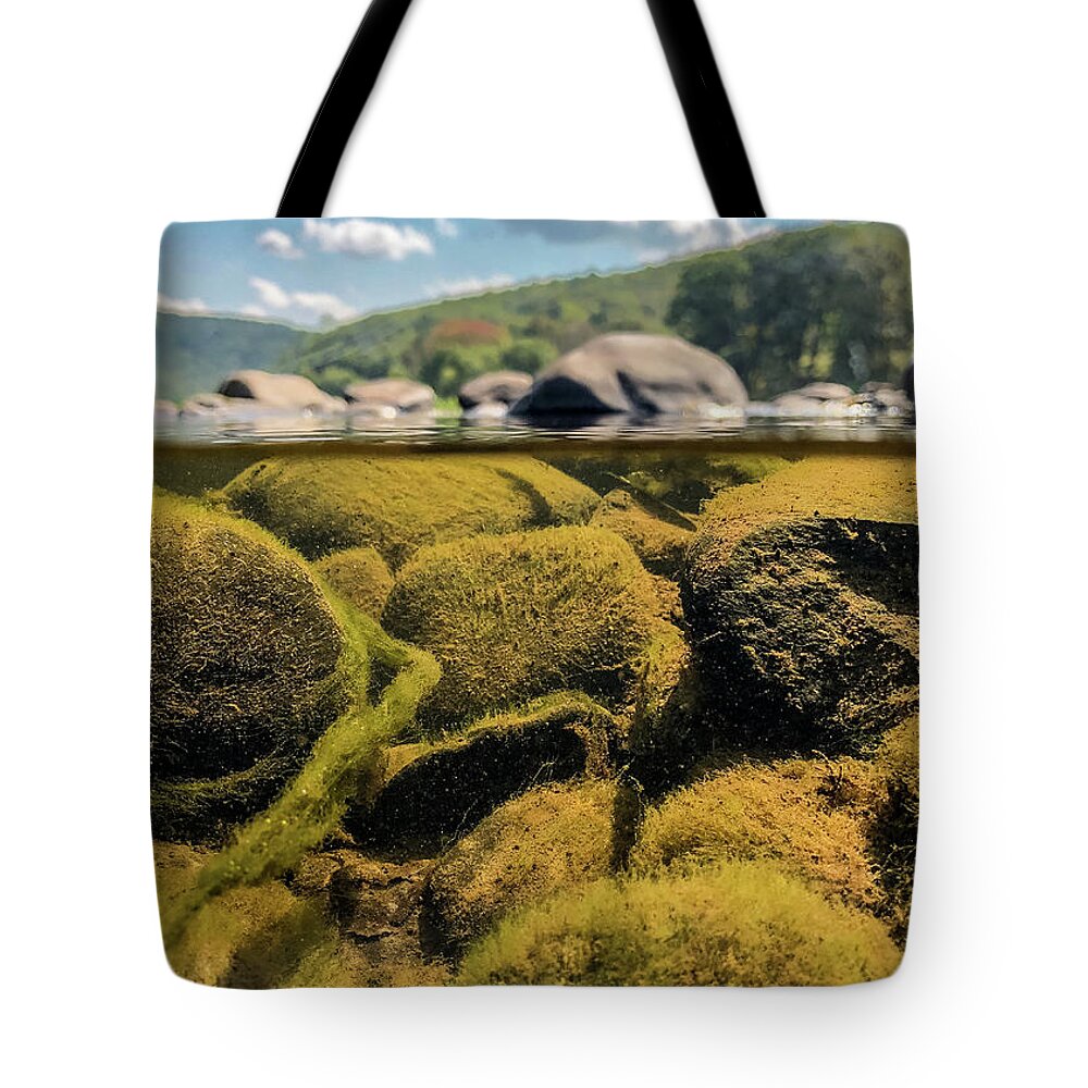 Delaware River Tote Bag featuring the photograph Upper Delaware River Sullivan County NY by Amelia Pearn