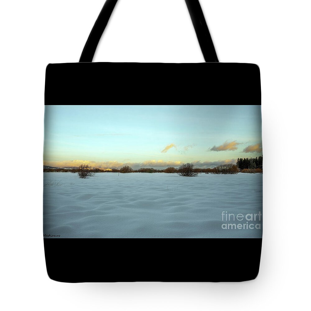 California Tote Bag featuring the photograph Upper Truckee River Marsh sunrise after the storm, El Dorado National Forest, California, U. S. A. by PROMedias US