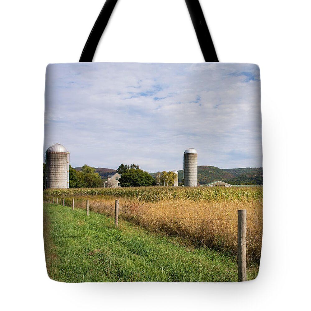 Autumn Tote Bag featuring the photograph Upstate New York Farm Country by Angie Tirado