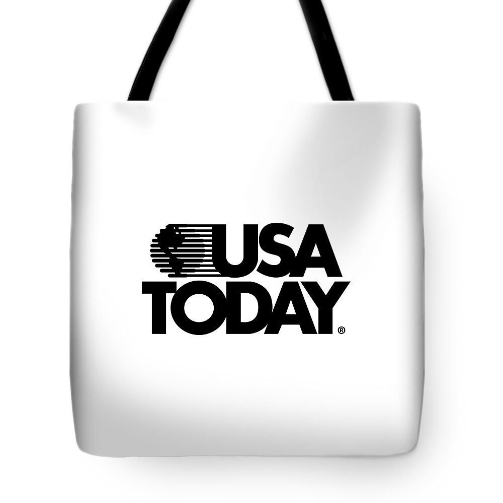 Usa Today Retro Tote Bag featuring the digital art USA TODAY Retro Black Logo  by Gannett Co